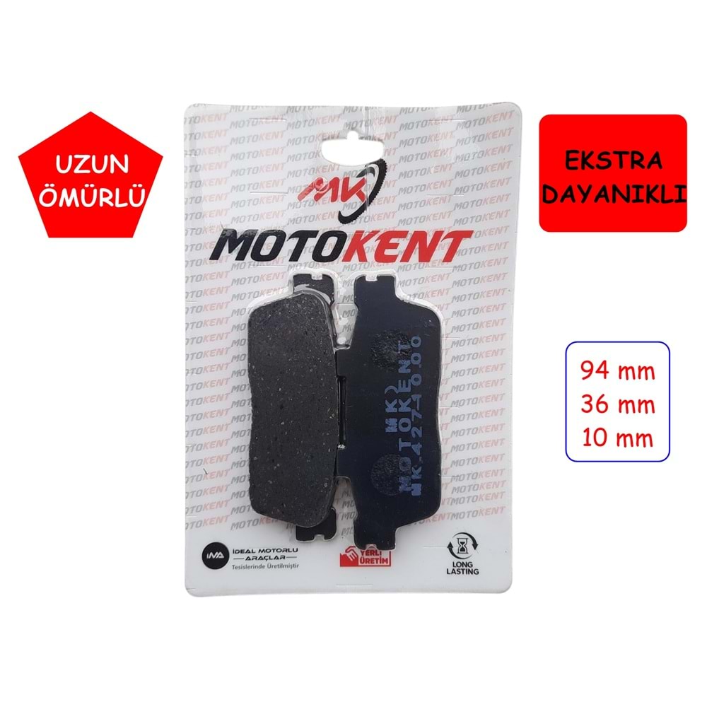427 ARKA FREN DİSK BALATA MTK JOYMAX 250-GTS 250-JOYRİDE 200İ-HD EVO 200-KYMCO XCİTİNG 250