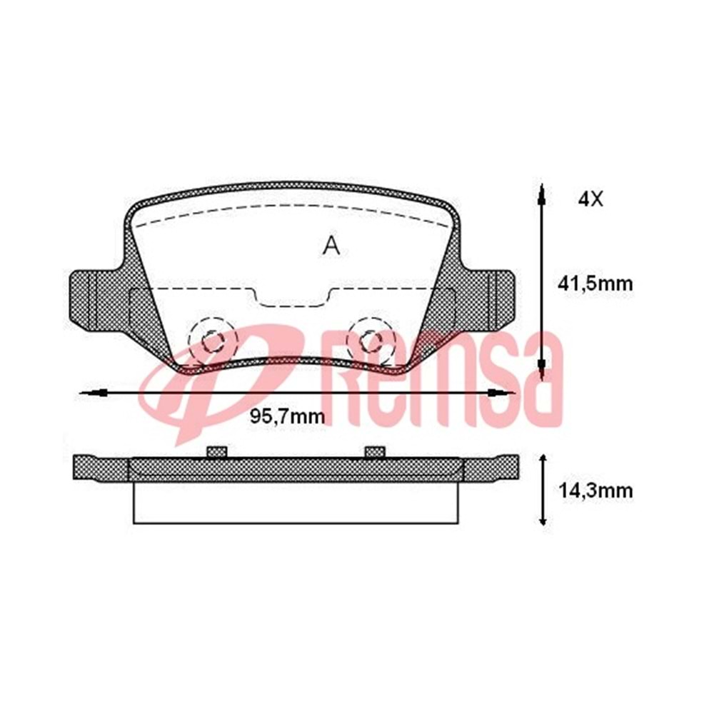 Disk Balata Mercedes A Serisi W169, B Serisi Arka -