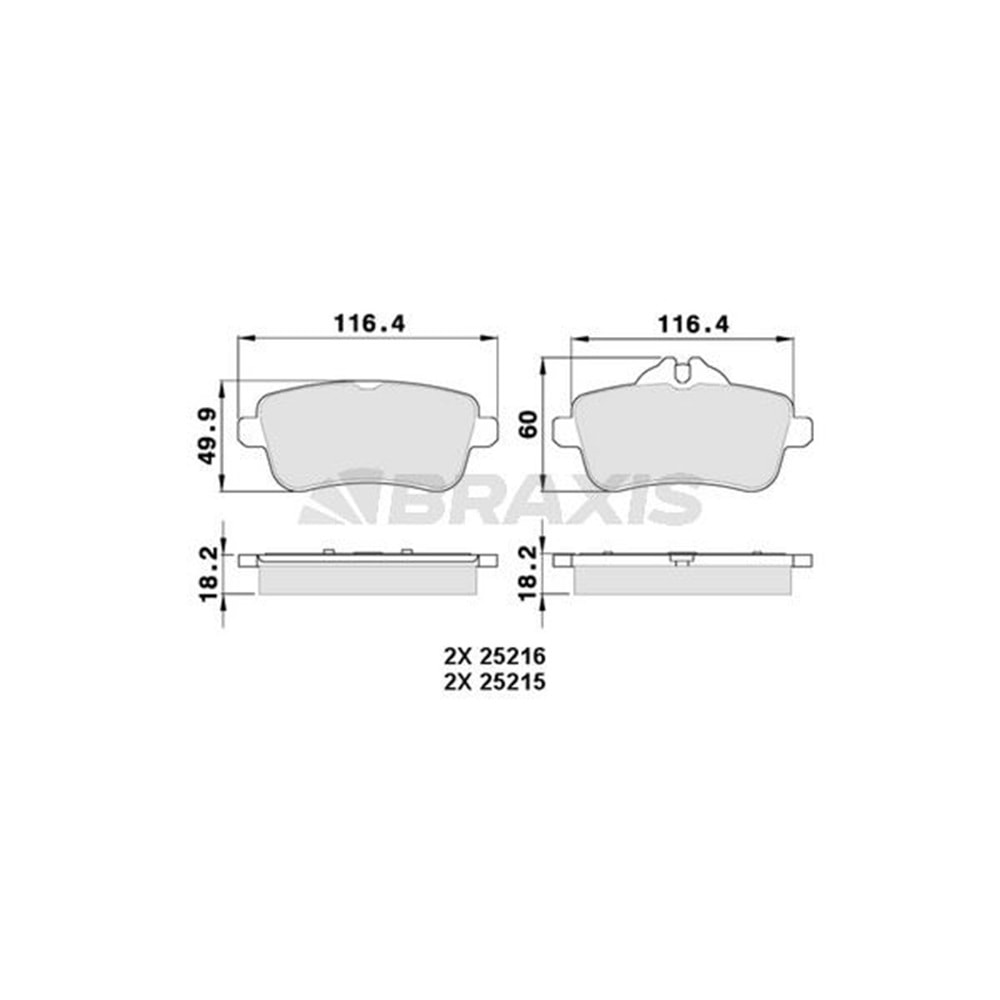 Disk Balata Mercedes GLE, ML Serisi Arka -