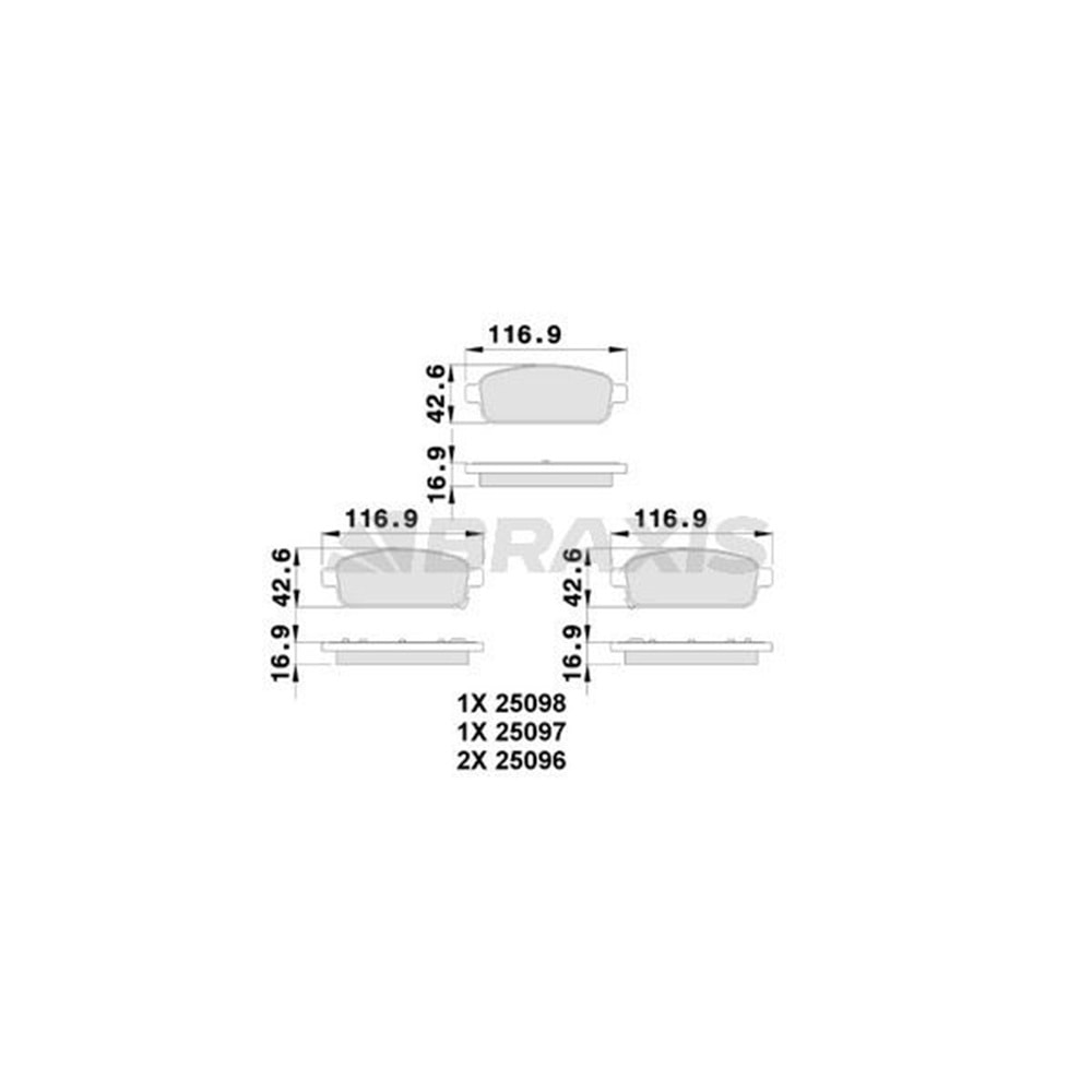 Disk Balata Opel Astra J, Chevrolet Cruze Arka