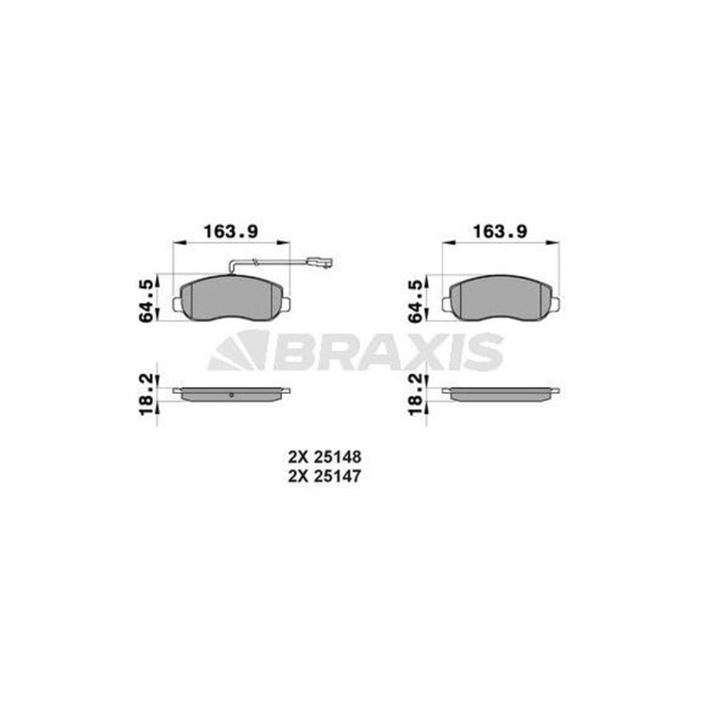 Disk Balata Renault Master III, Opel Movano B Ön - BRAXIS