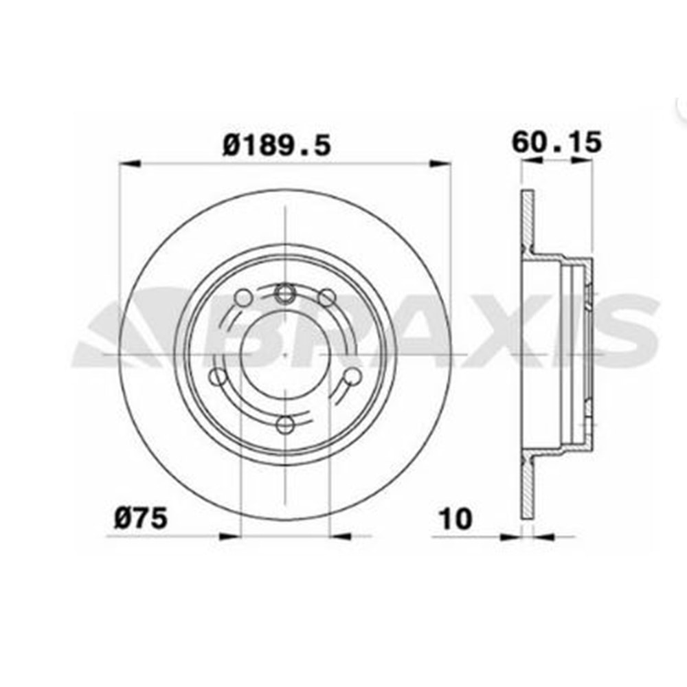 Fren Diski Bmw E36, E46, E85, Hyundai Veloster Arka - 199 MM