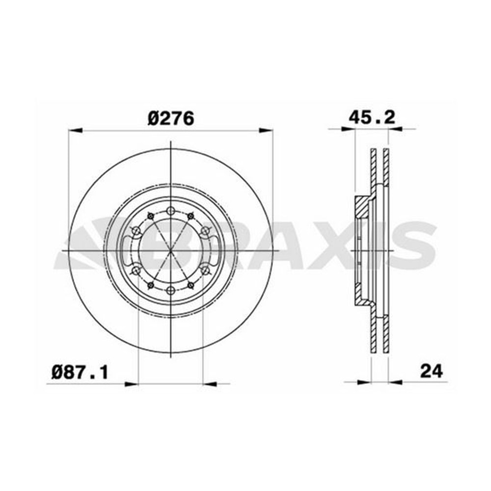 Fren Diski Mitsubishi L200 4X4 96-07, Pajero II 90-99 Ön - 276 MM