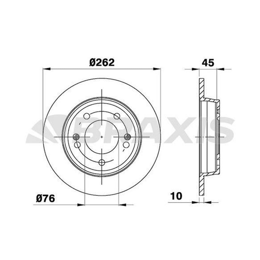 Fren Diski Hyundai ELantra 1.6, Kia Ceed Arka - 262 MM -