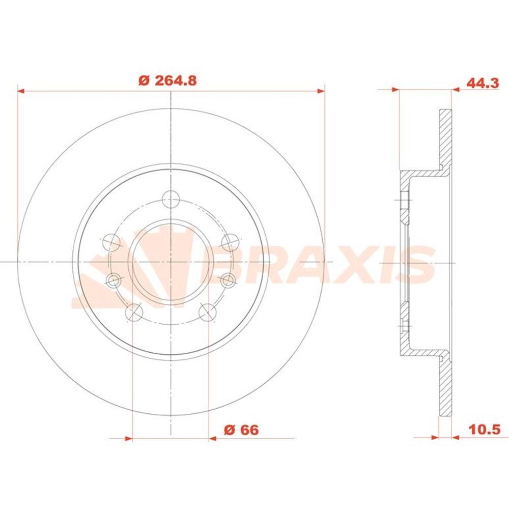 Fren Diski Arka Renault Laguna, Safrane, - 265 mm