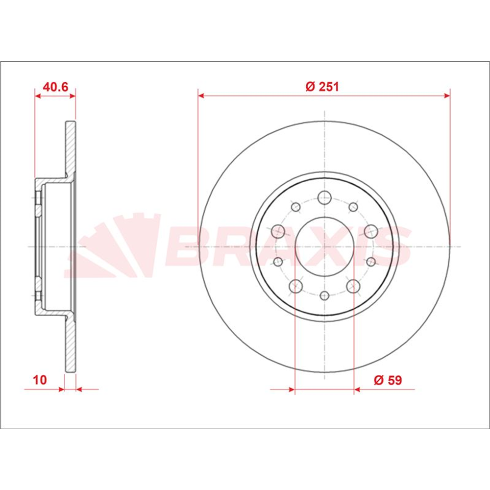 Fren Diski Fiat Egea 1.6 MJT, Cross, 500L Arka - 251 MM