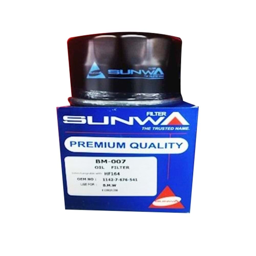 164 SUNWA BM-007 YAĞ FİLTRESİ R1200 GS, K1600 GT, KYMCO AK550*