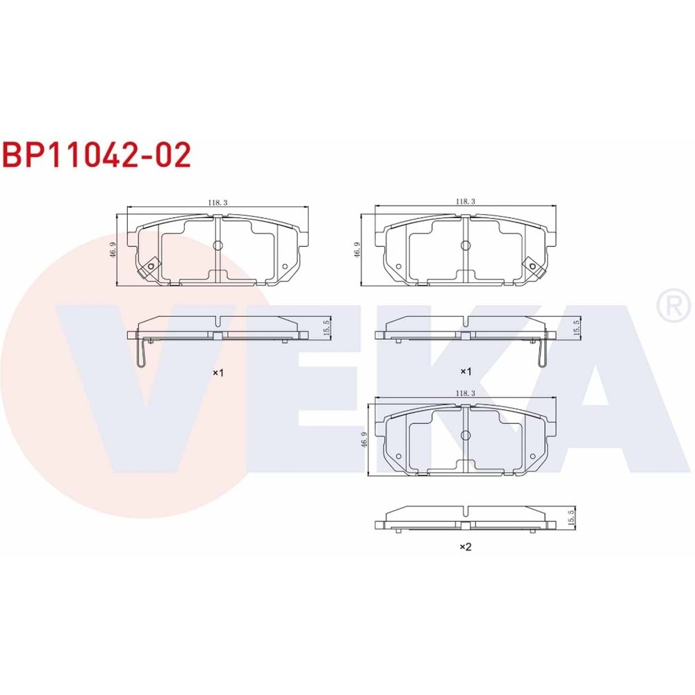Disk Balata Kia Sorento I Arka -