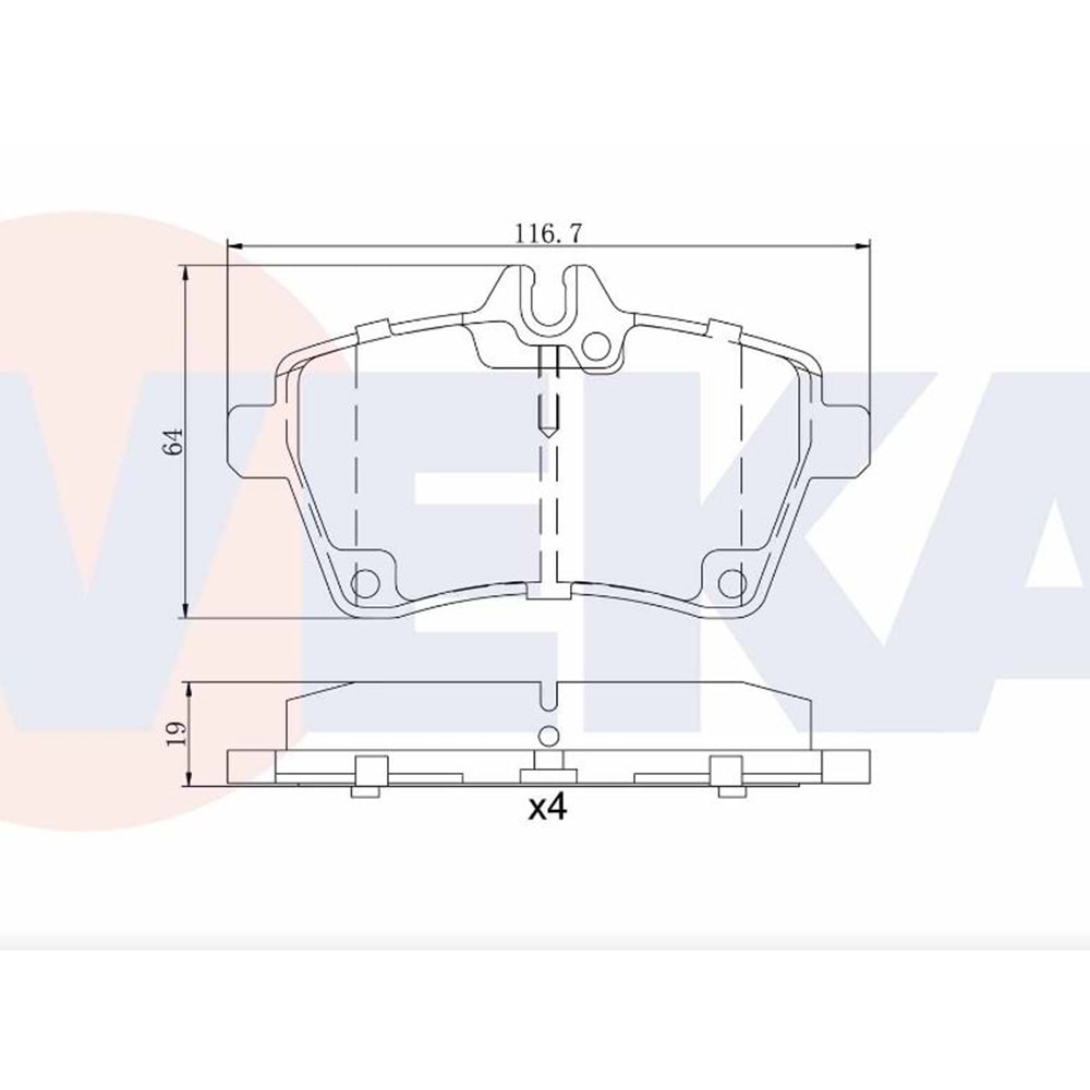 Disk Balata Mercedes A Class (W169), B Serisi (W245) Ön -