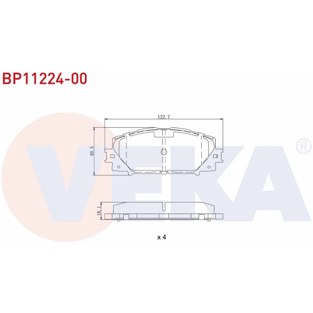 Disk Balata Toyota Yaris, LEXUS Ön -