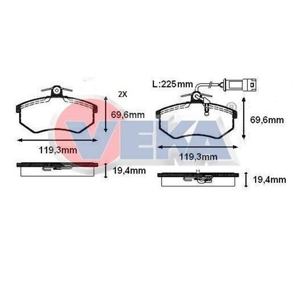 Disk Balata Vw Audi 100 Ön -