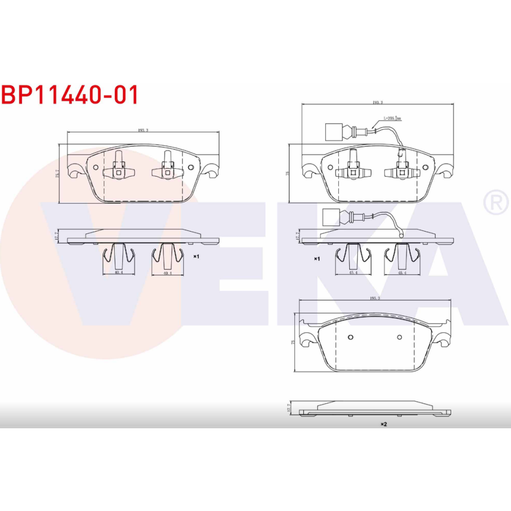 Disk Balata Vw Transporter T5, T6, MULTİVAN T5 Ön