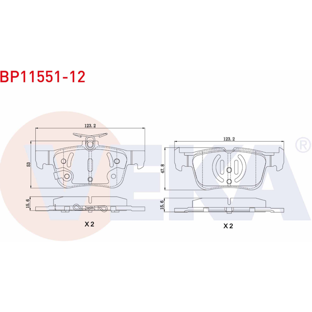 Disk Balata Ford Mondeo V, Focus IV, S-Max, Kuga Arka -