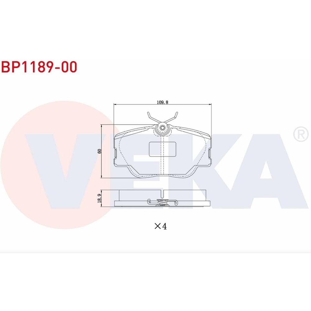 Disk Balata Mercedes 124, 190 Ön -