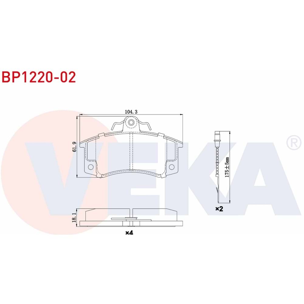 Disk Balata Renault 21 Concordee Ön -