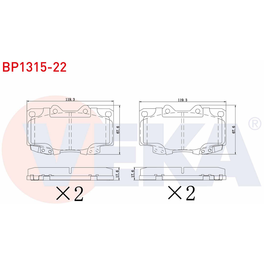 Disk Balata Toyota Hı-Lux 4 WD, Land Cruıser Ön -