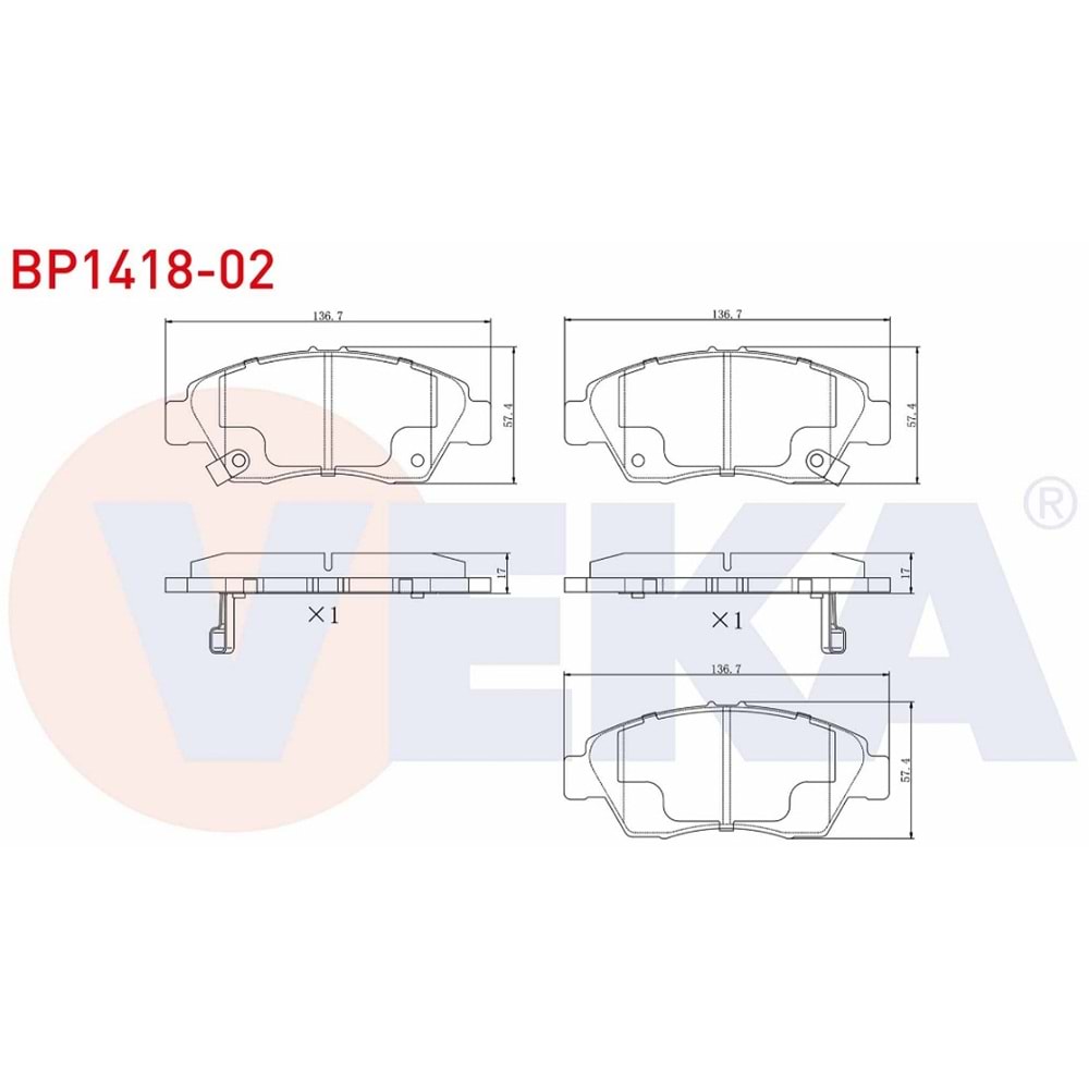 Disk Balata Honda Civic İkaz Saclı Ön -