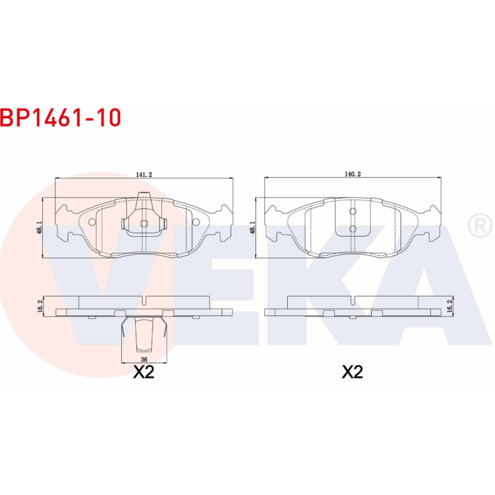 Disk Balata Peugeot 106 II Ön -
