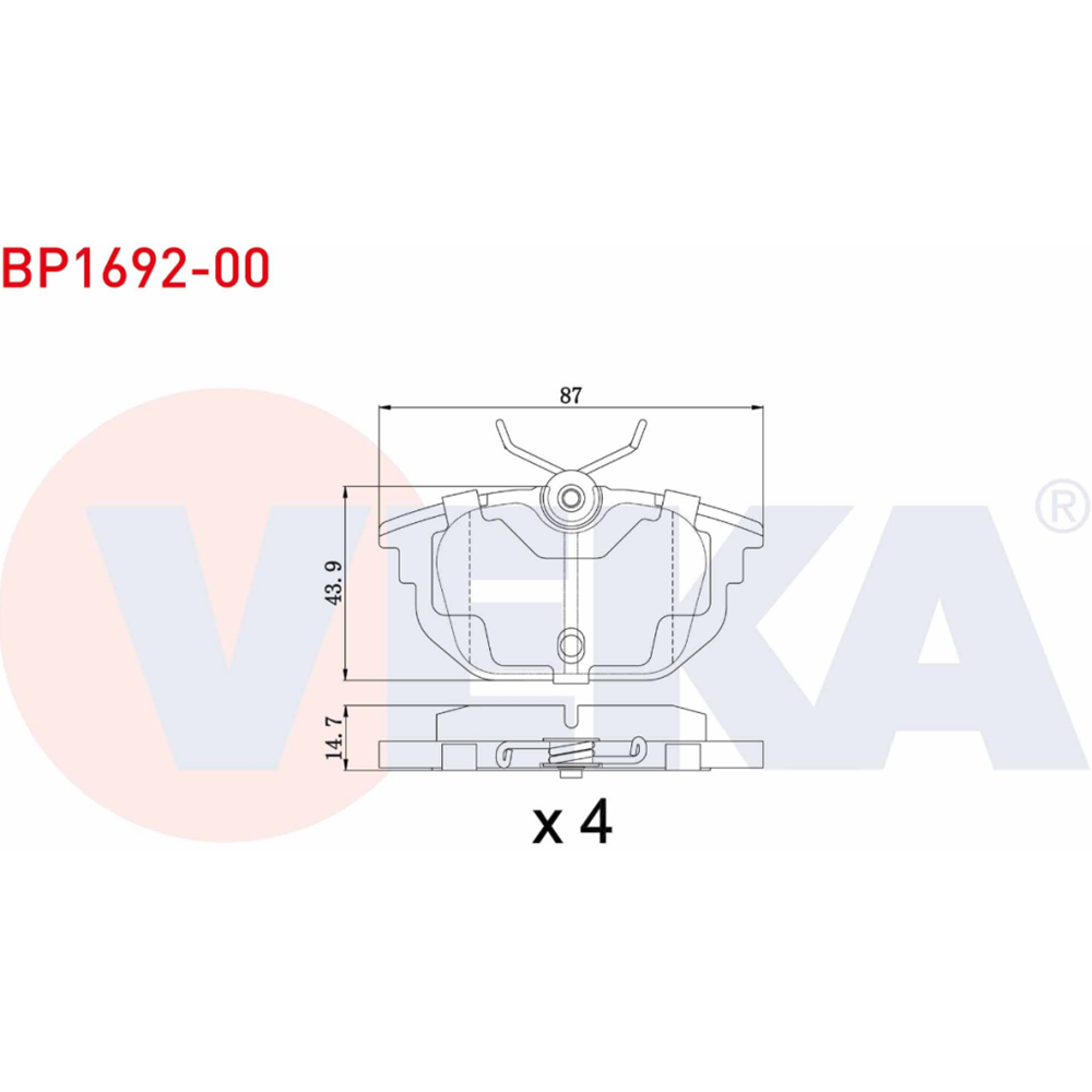 Disk Balata Fiat Marea, Tempra, Alfa Romeo 145, 146, 155 Arka -