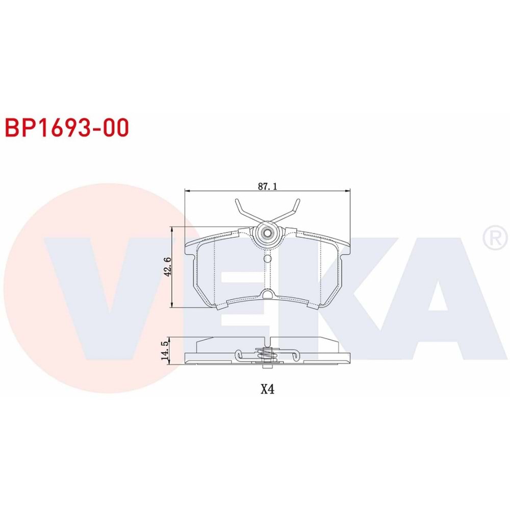 Disk Balata Ford Focus, Fiesta Arka -