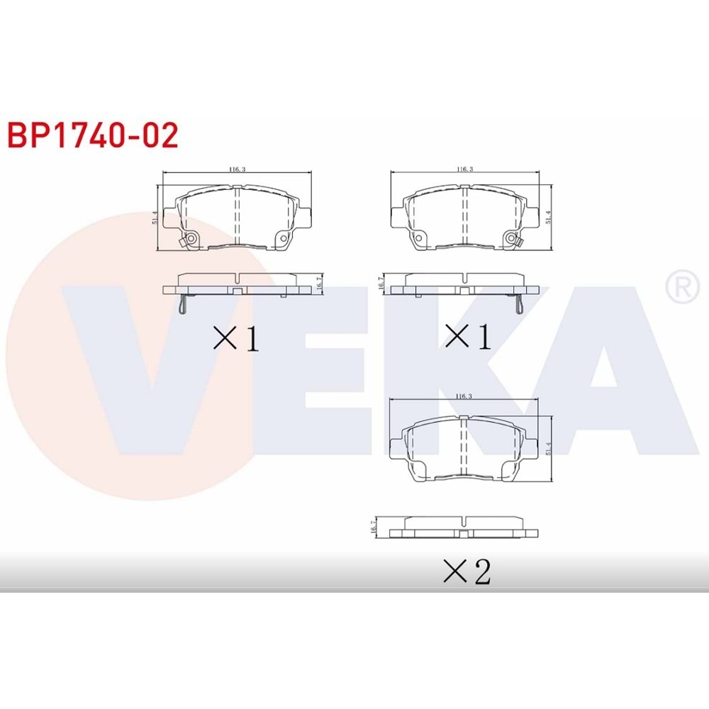 Disk Balata Toyota Corolla, Celica, Yaris Ön -