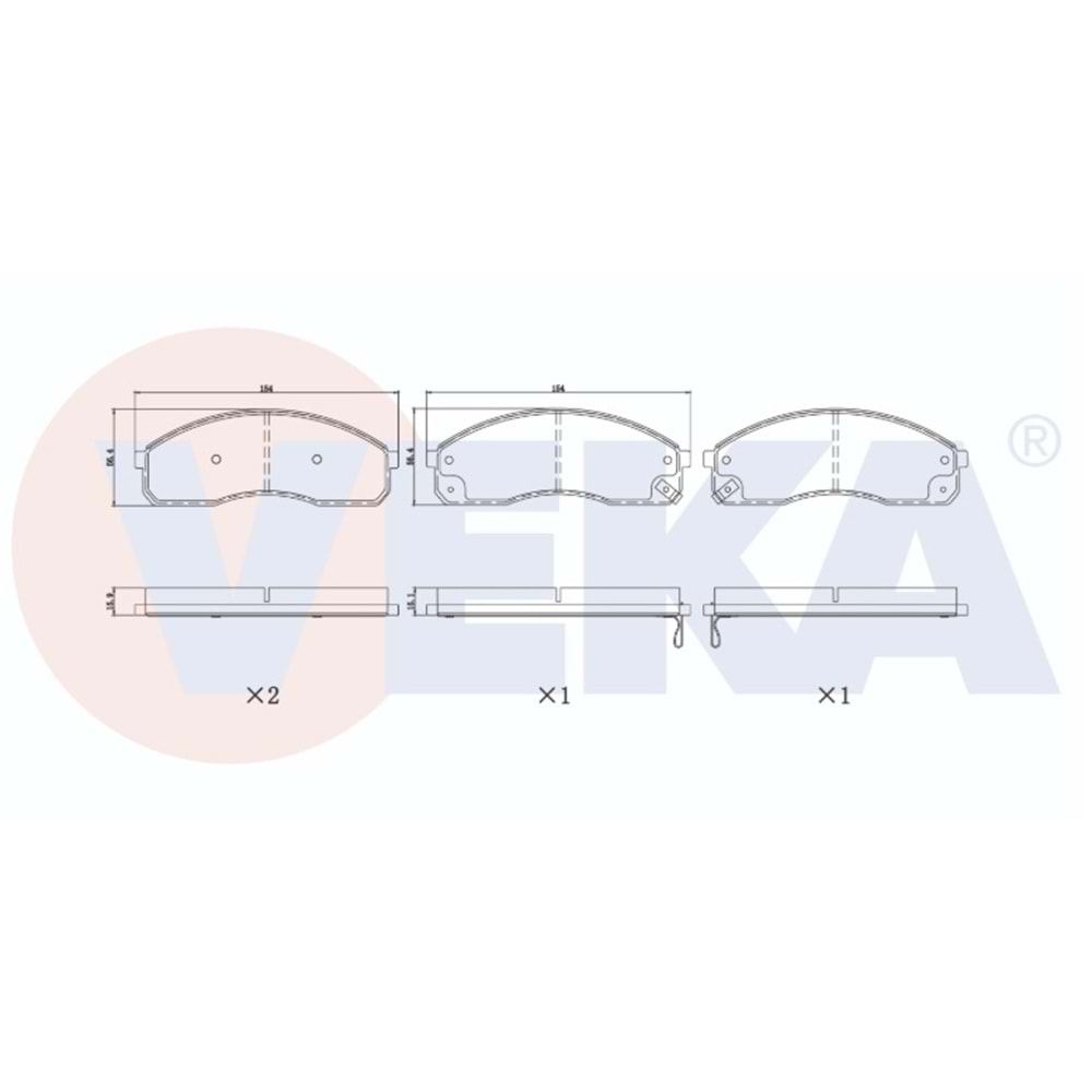 Disk Balata Hyundai H100, Starex, Kia Carnival Ön -