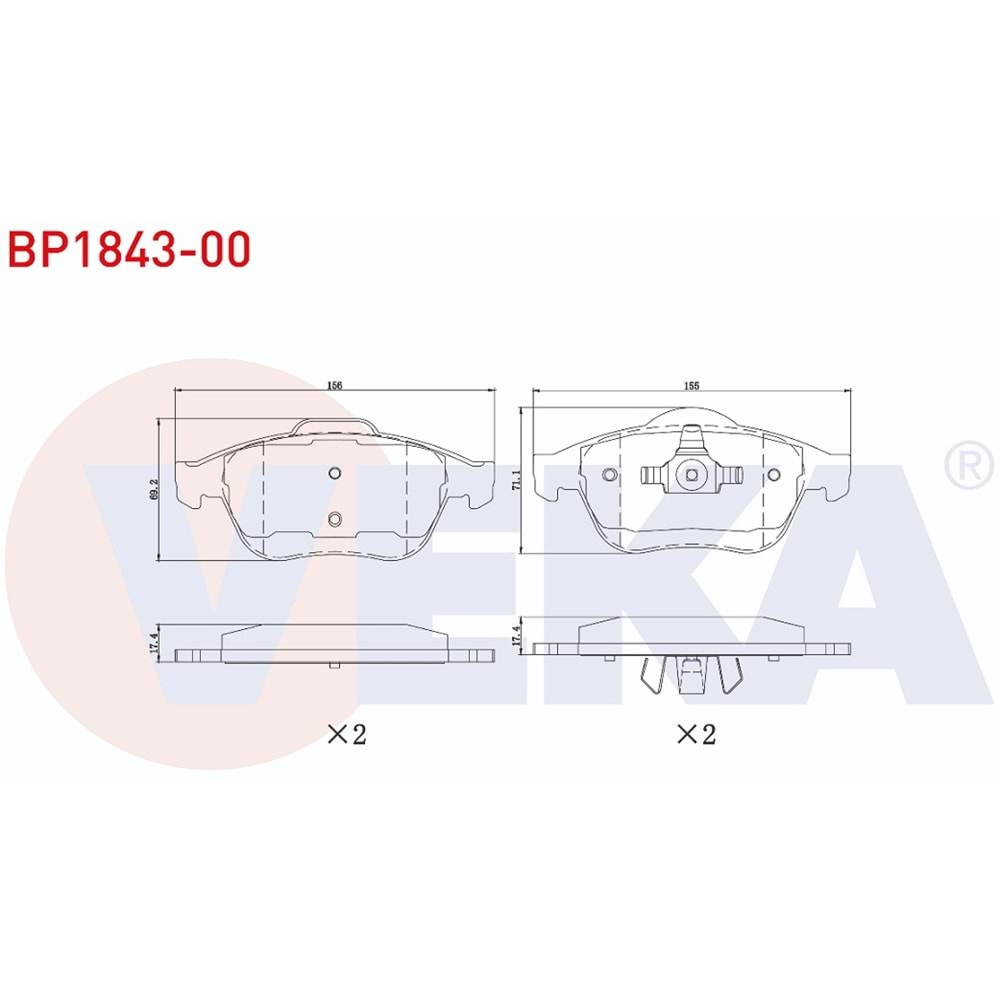 Disk Balata Renault Megane II, Laguna II Sedan Ön -