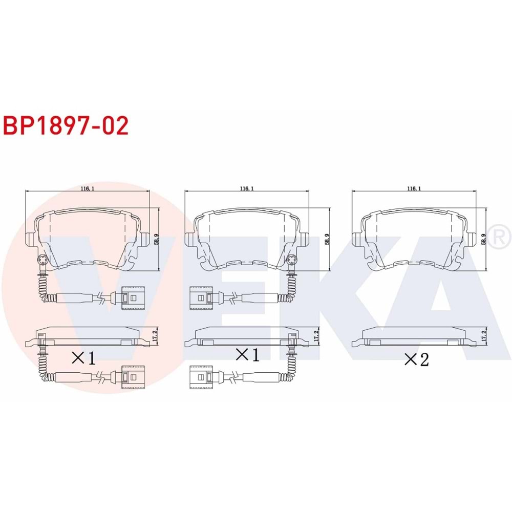 Disk Balata Vw Audi A8, A6, A4 Arka -