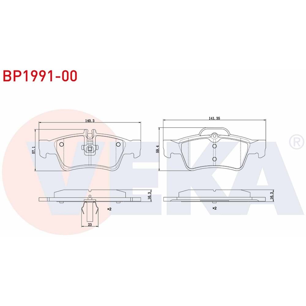 Disk Balata Mercedes E Serisi, S Serisi, SL, CLS Arka -