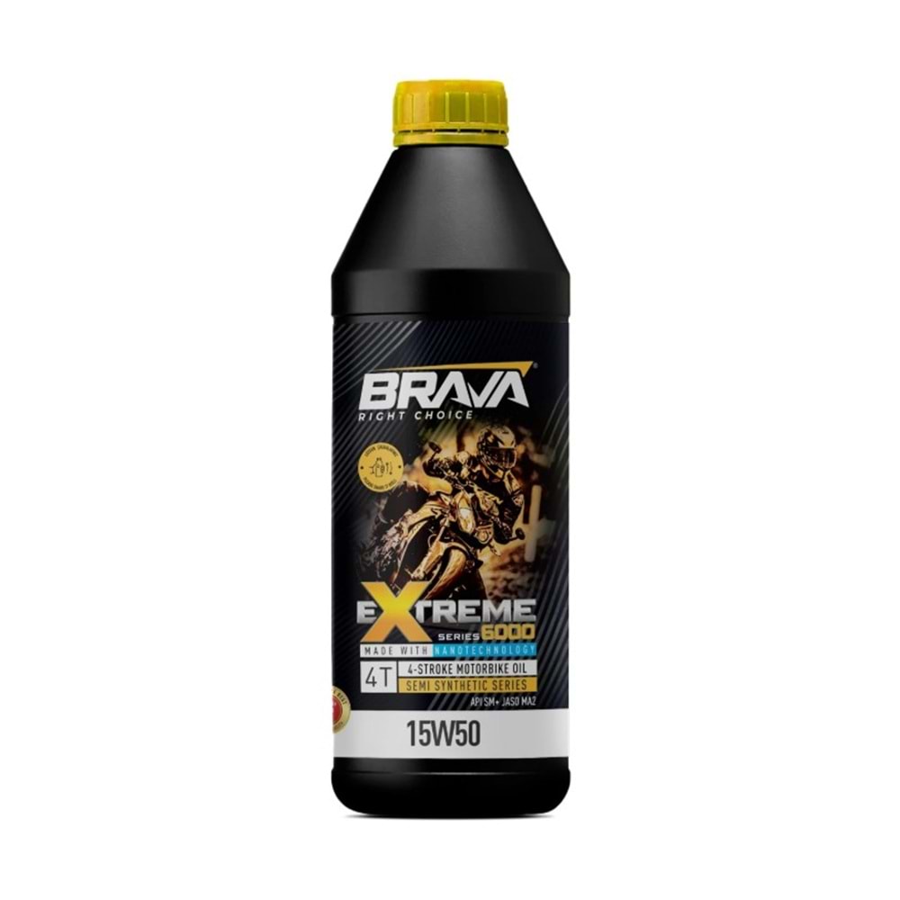 BRAVA EXTREME 6000 4T 15W/50 YARI SENTETİK MOTOR YAĞI (1LT)