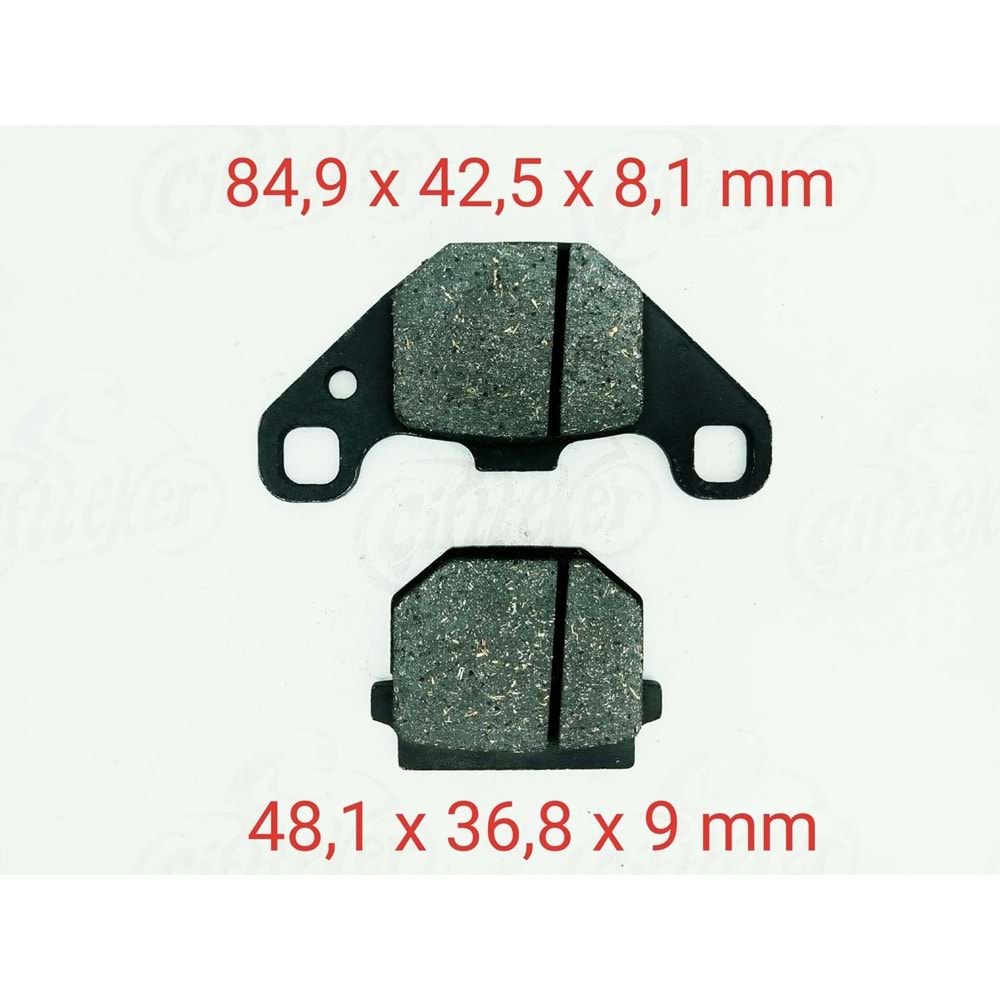 083 DİSK BALATA ÖN ORGANİK SUZUKI AN125, APRILIA SCARABEO 50, ATV