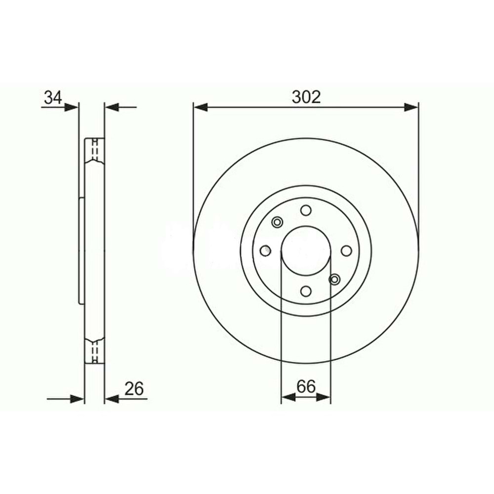Fren Diski Peugeot 207, 3008 09-15, Citroen C4 Picasso I 07-13 Ön - 302 MM