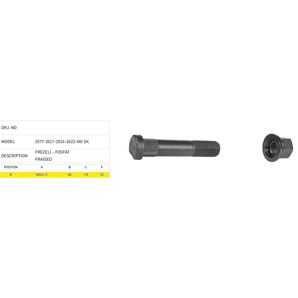 MERCEDES FREZELİ 110 MM DPS Lİ ARKA BİJON - EKER
