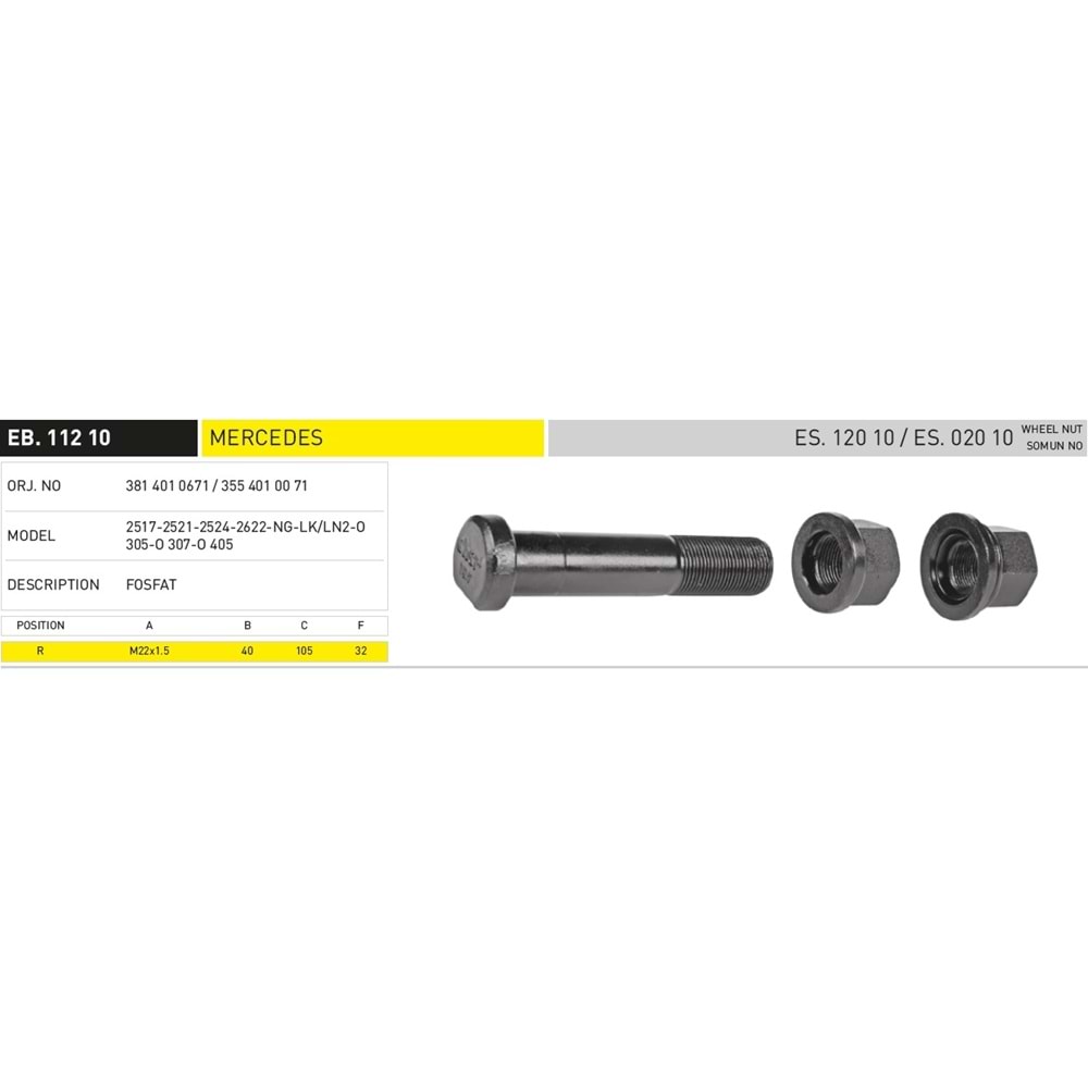 MERCEDES 2517, 2622 ARKA BİJON - EKER