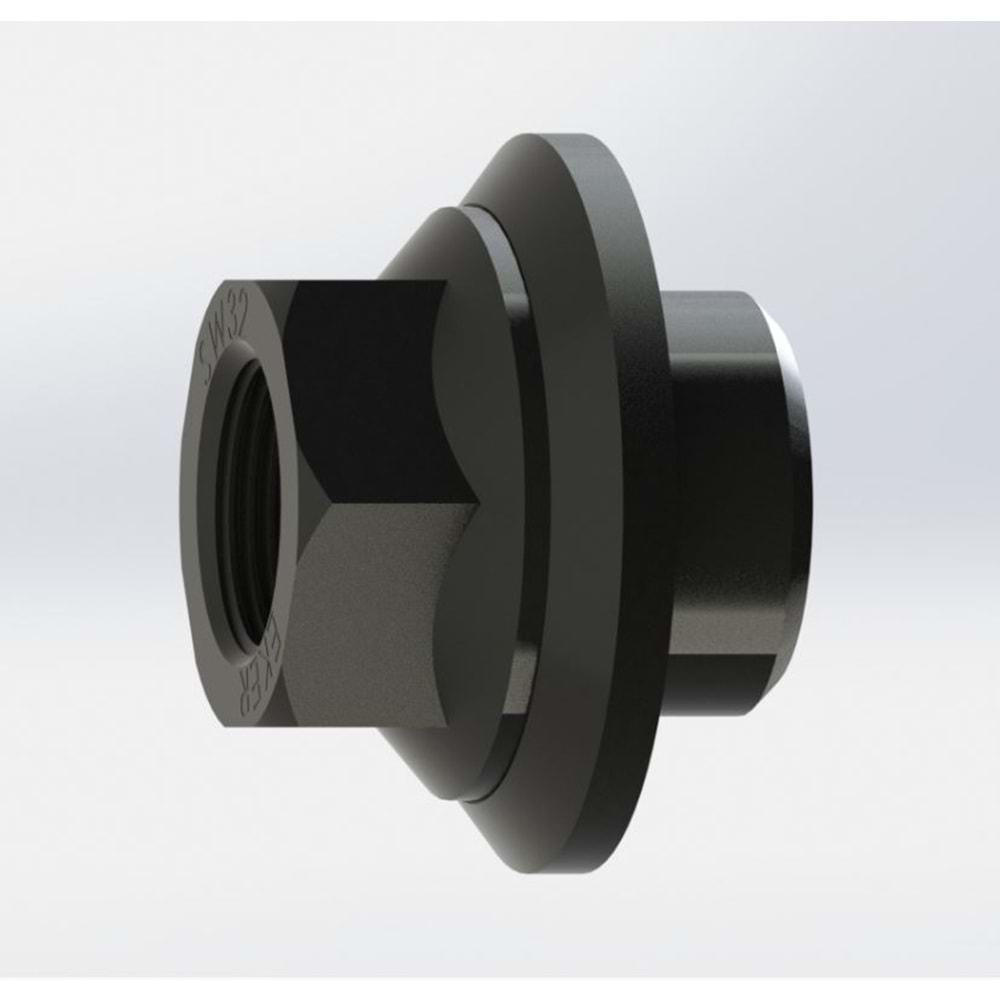 BİJON SOMUNU M22x1,5 DİŞ DÖNER PULLU KISA GALVANİZLİ - EKERSAN
