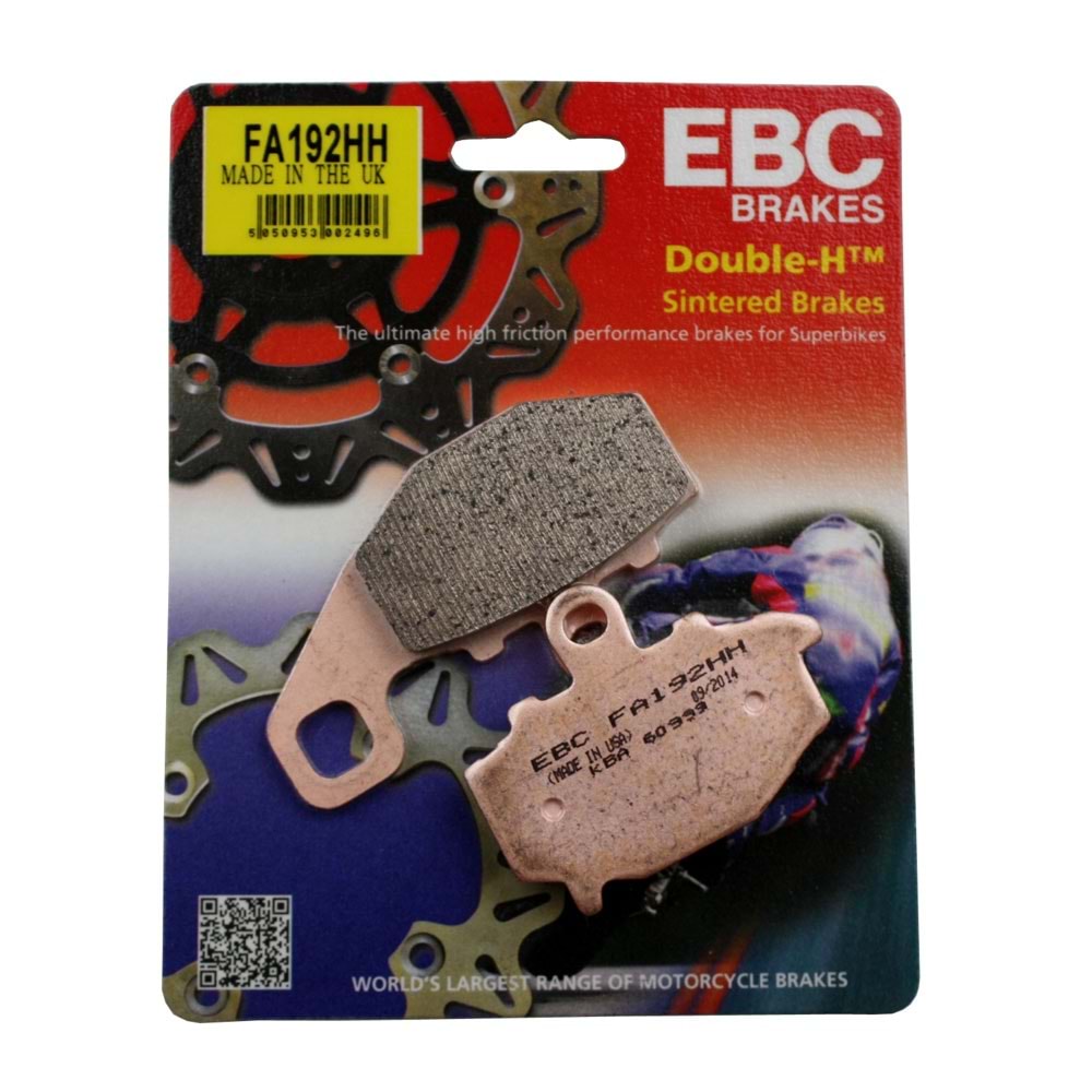192 EBC SİNTERLİ BALATA ARKA ER6 F, ER6 N, KLE650, ZX6 R, ZX9 R (FA192HH)