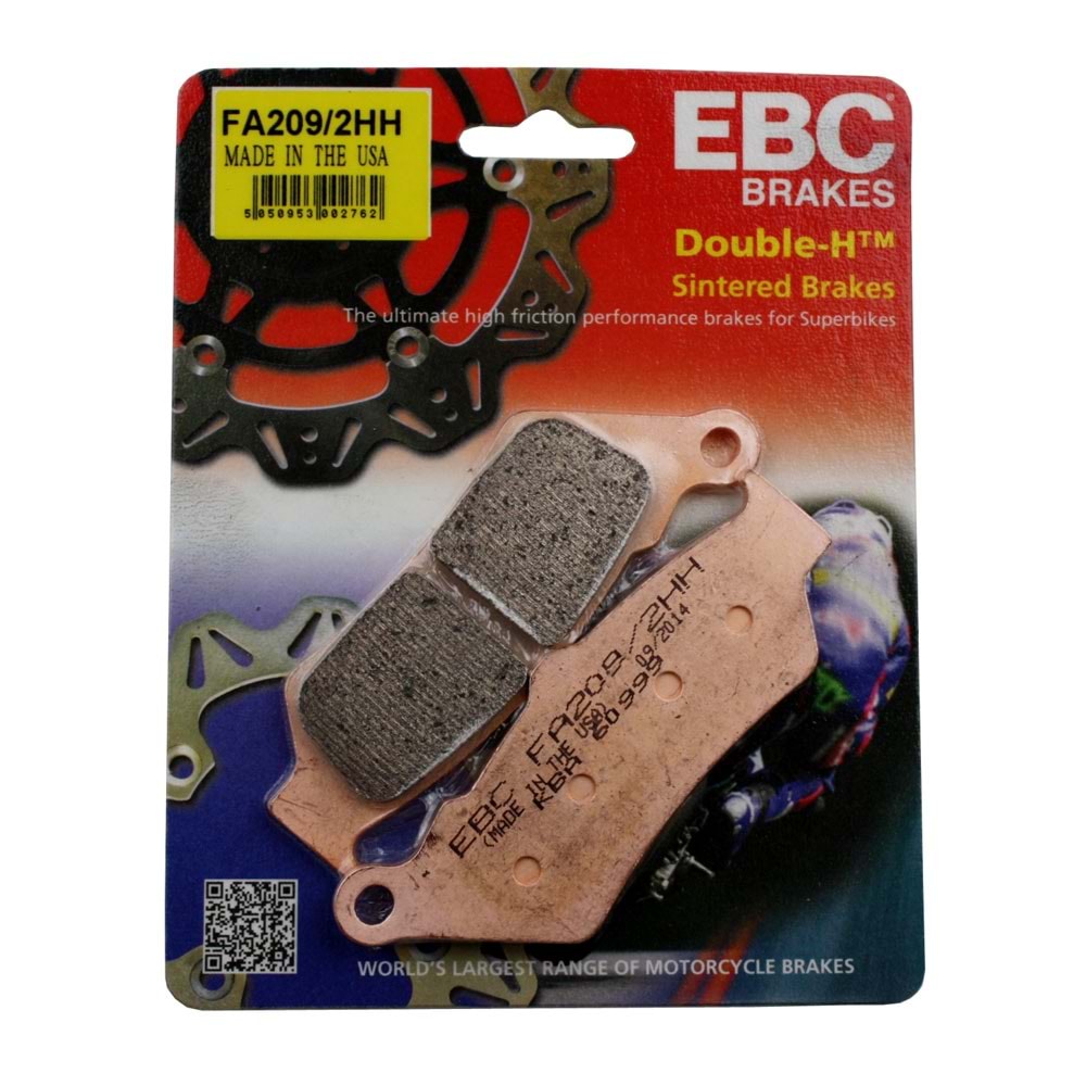 209 EBC SİNTERLİ BALATA F650 ÖN, R1200 ARKA, CB500 ÖN (FA209-2HH )
