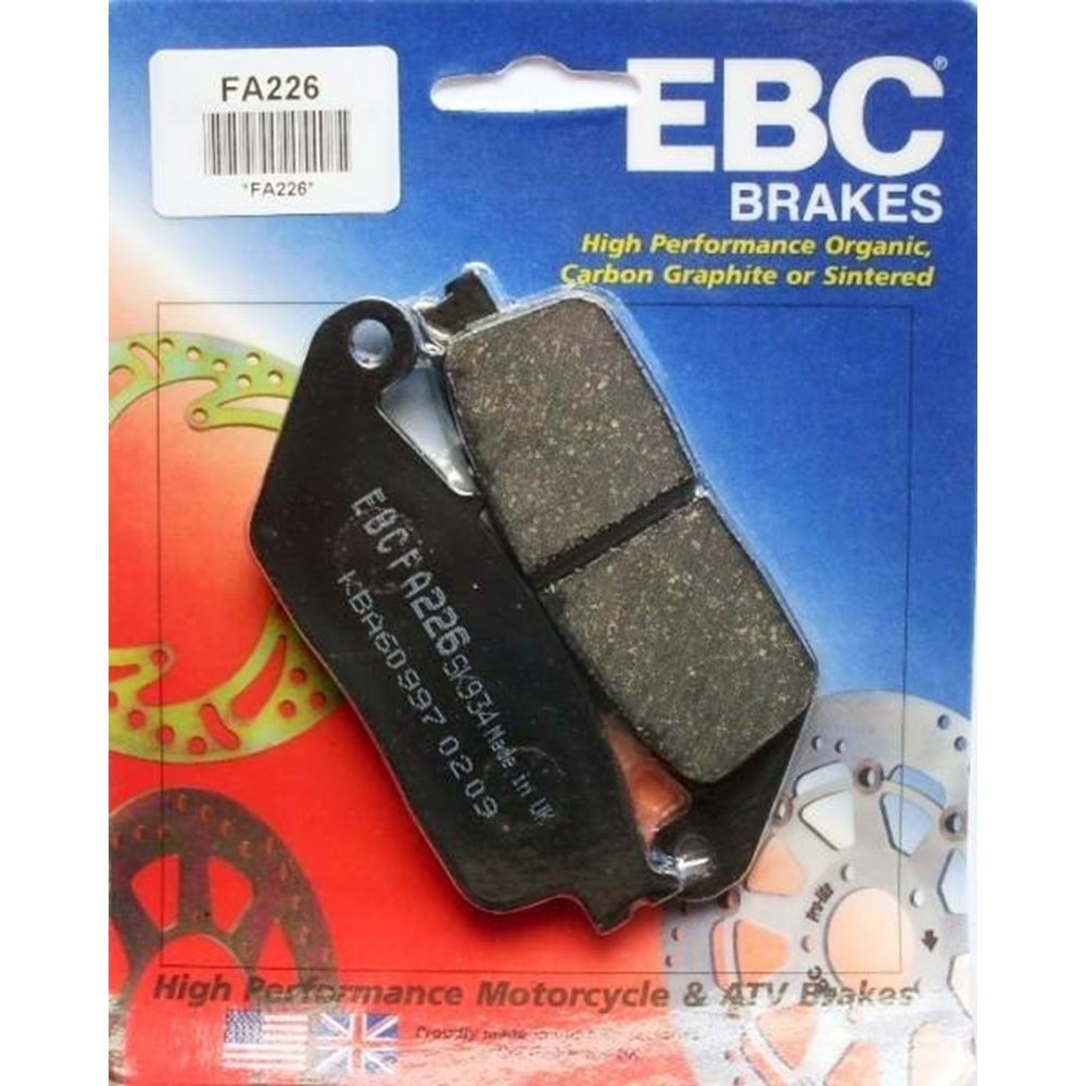 226 EBC ORGANİK BALATA ÖN YAMAHA X-MAX 250, HONDA CBF 1000 (FA226)