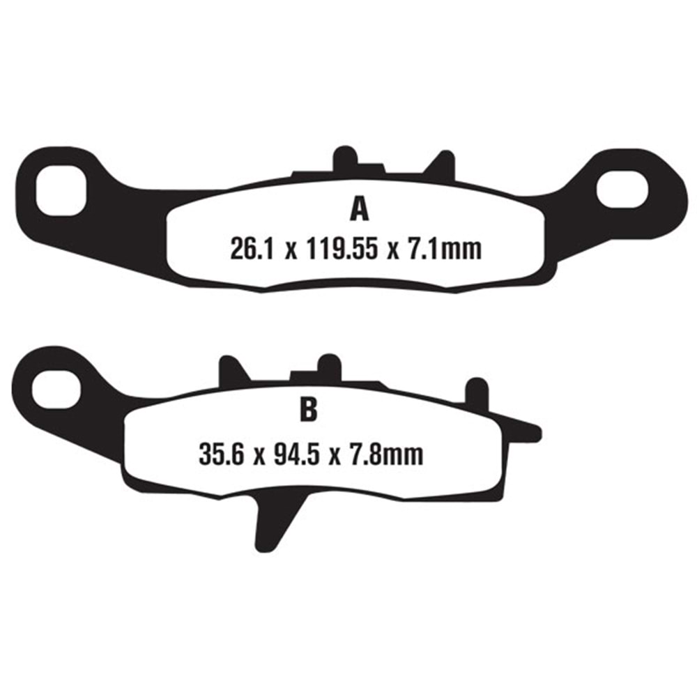 258 EBC KARBON OFFROAD BALATA KAWASAKİ KX 80, KX 85, KL 250, KLX 250, SUZUKİ RM 85, RM 100 (FA258TT)