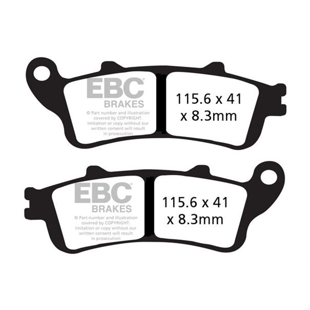 261 EBC SİNTERLİ BALATA ARKA XL1000 VARADERO 04-11, CBR1100 ÖN-ARKA, VFR800 ARKA (FA261HH)