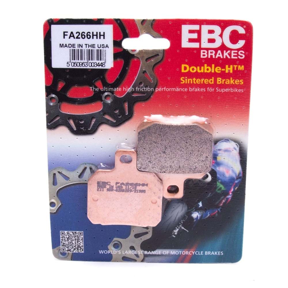 266 EBC SİNTERLİ BALATA DUCATİ MONSTER 696 ARKA 09-14, YP125 X-MAX ARKA 06-16, CLX700 SPORT (FA266HH)