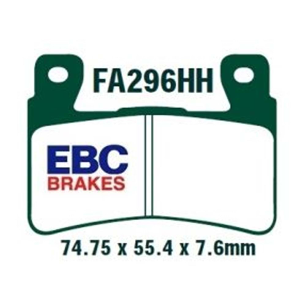 296 EBC SİNTERLİ BALATA ÖN CBR600 F, CBR600 RR, CBR900 RR (FA296HH)