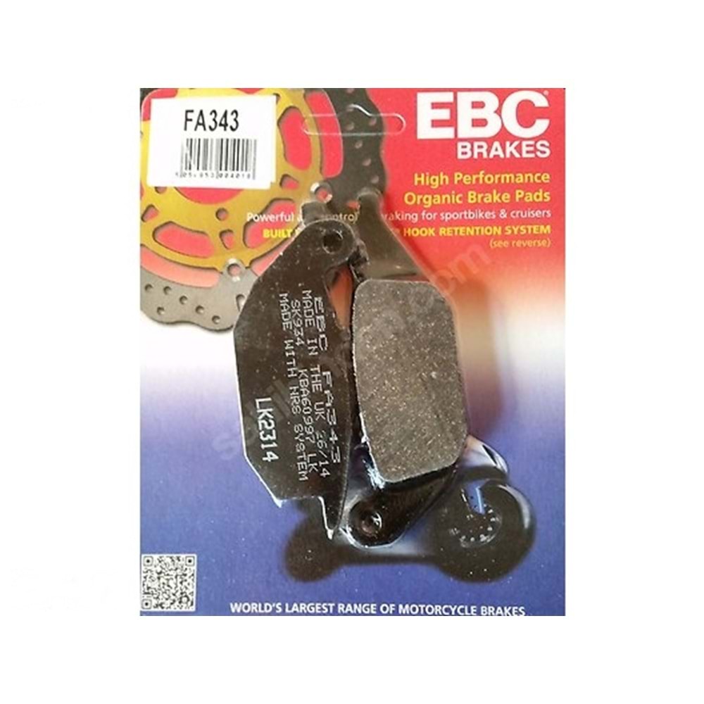 343 EBC ORGANİK BALATA TRICITY SCOOTER (FA343)
