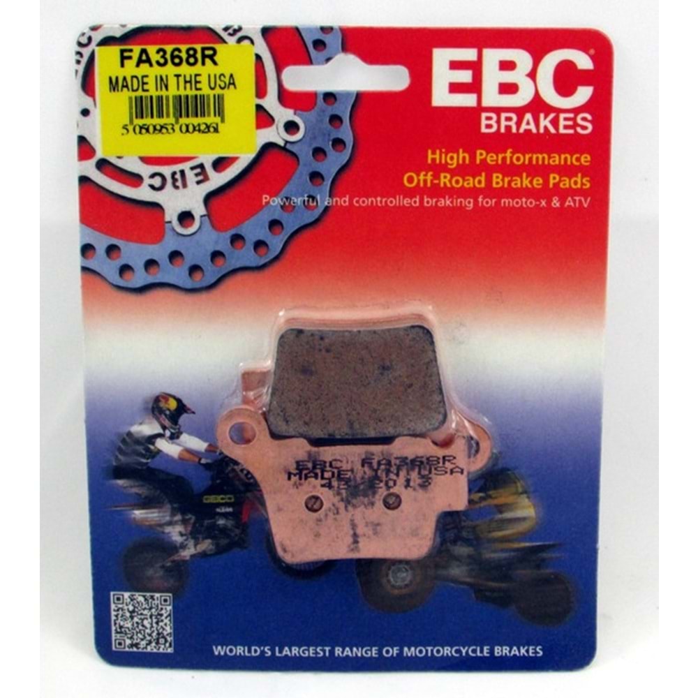 368 EBC SİNTERLİ BALATA ARKA EXC250, EXC250 TPI, HUSQVARNA TE250 (FA368R)