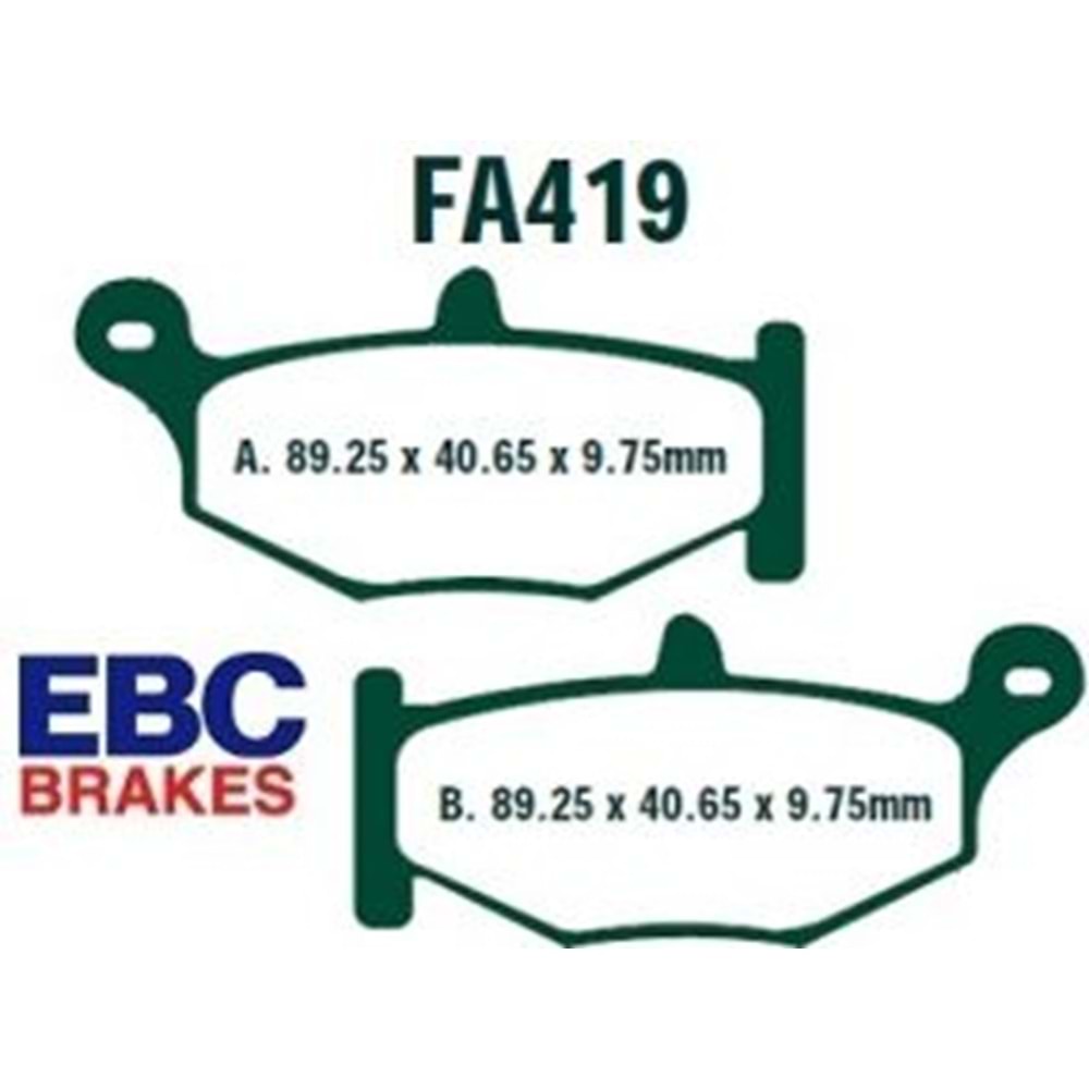 419 EBC ARKA SİNTERLİ BALATA GSXR 600, GSXR 750, GSXR 1000, GSXR 1300, DL 1000 (FA419HH)