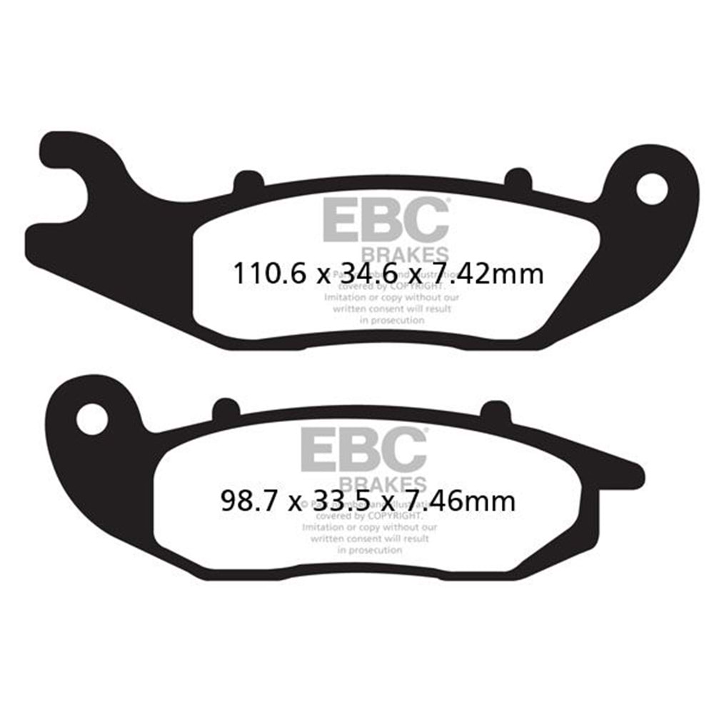 465 EBC KARBON DİSK BALATA ÖN CRF 250 L 13-21, CRF 250 RALLY 17-21, LIBERTY 125 17-18 (FA465TT)