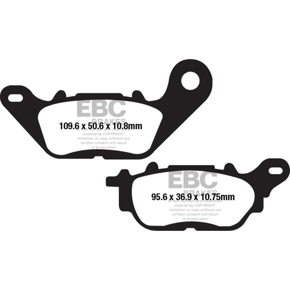 662 EBC SİNTERLİ BALATA ARKA YAMAHA MT-25 15-18, YZF-R25 14-19, YP 250 X-MAX ABS 17-20, X-MAX 300 ABS 17-20 (FA662HH)