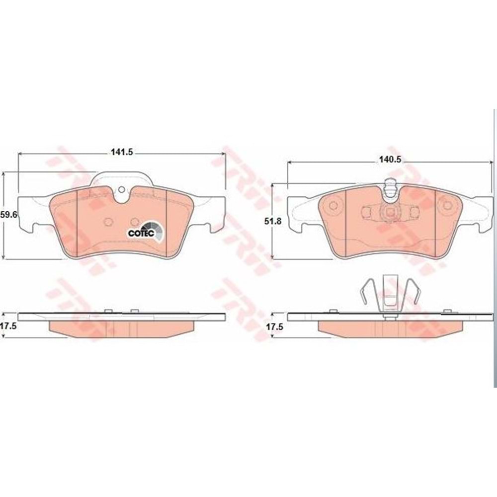 Disk Balata Mercedes ML 164 Kasa Arka - TRW