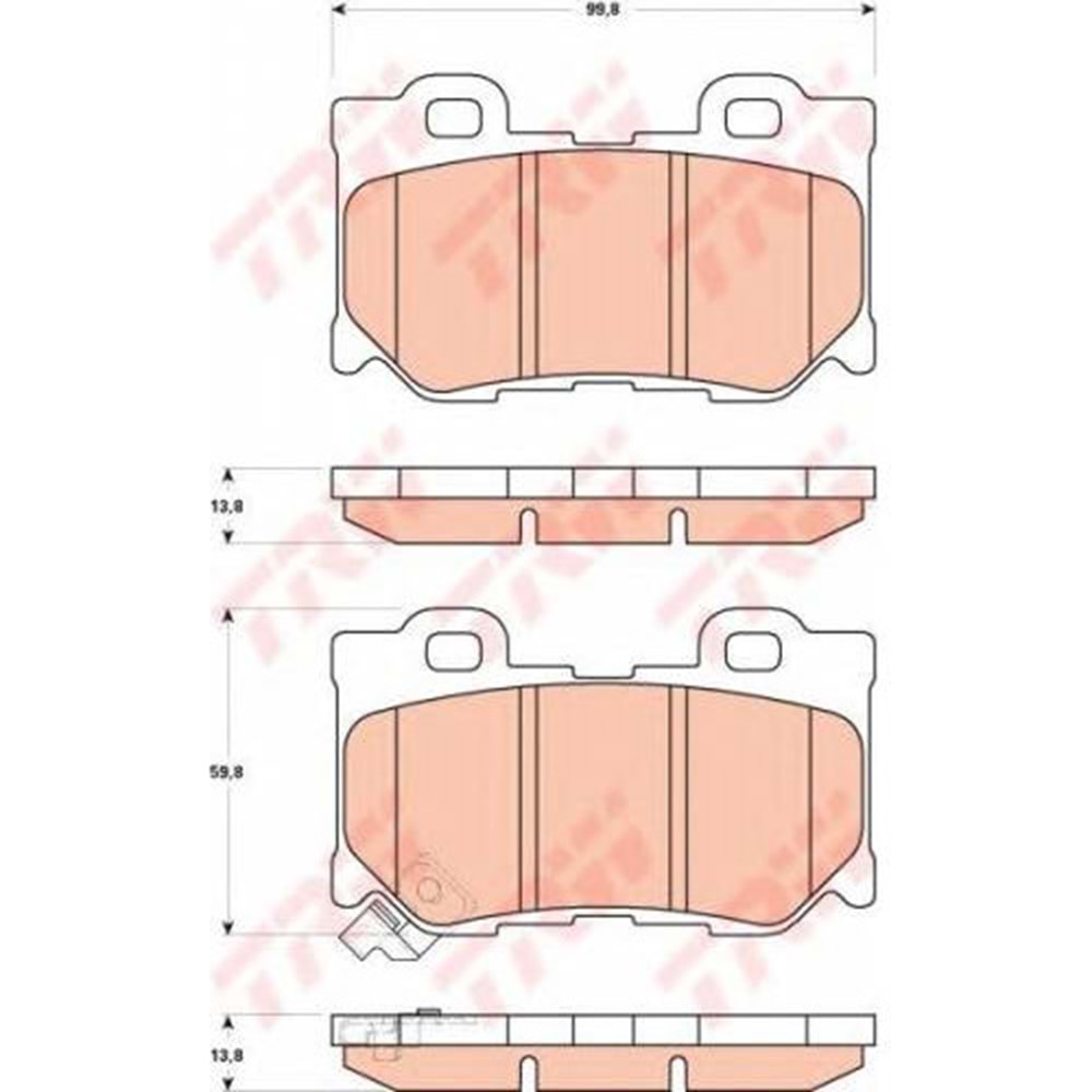 Disk Balata Nissan 370 Z İnfiniti FX37 3,7 Arka - TRW