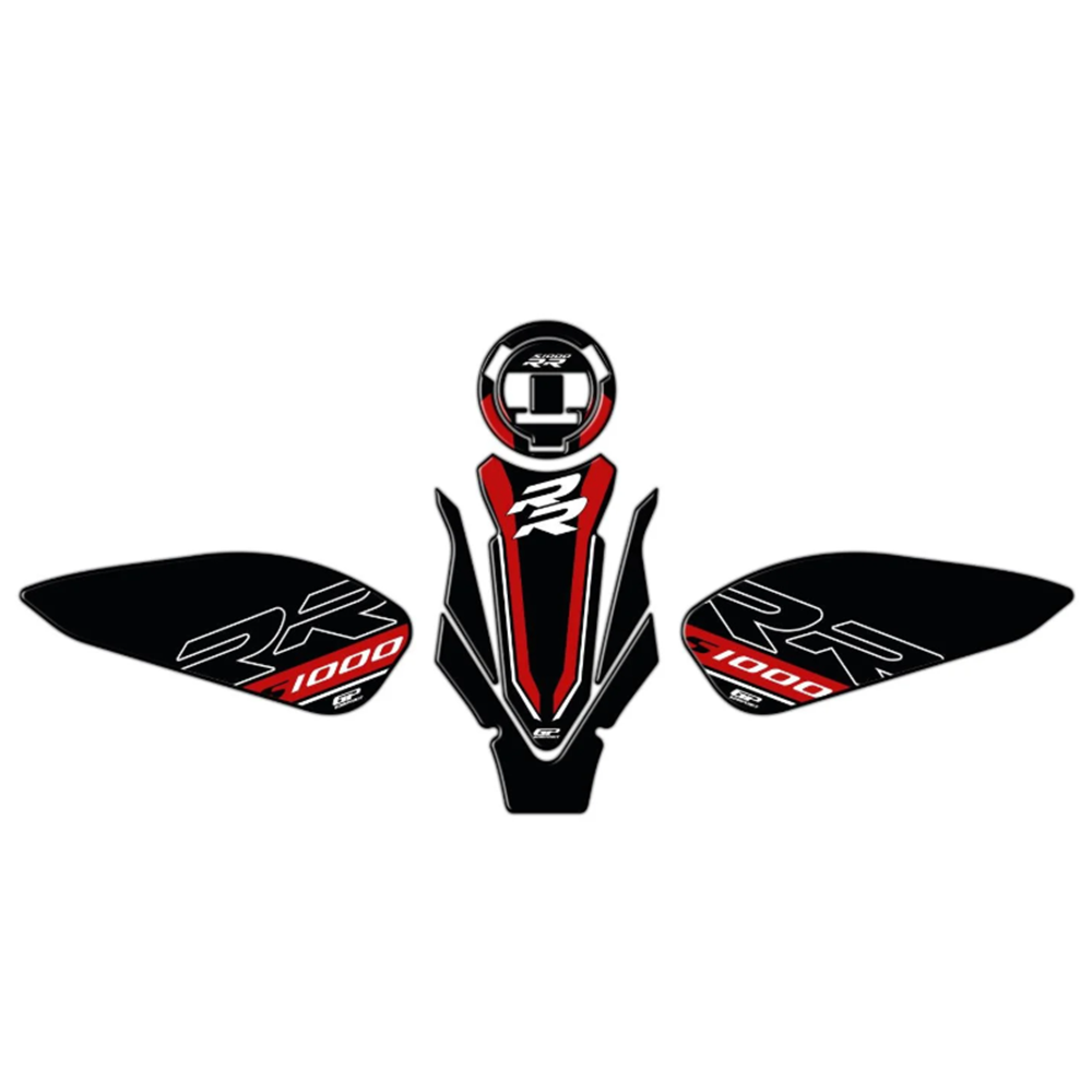 GP Kompozit BMW S 1000 RR 2019-2024 Uyumlu Tank Pad Seti Siyah
